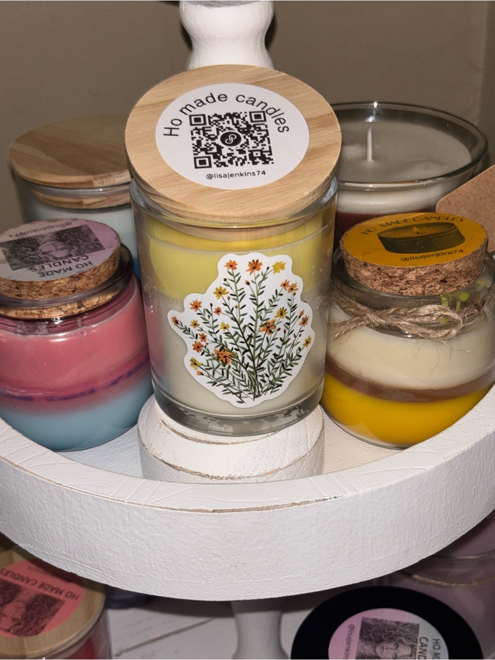 Lemon Colada Layered Glass Jar Candle